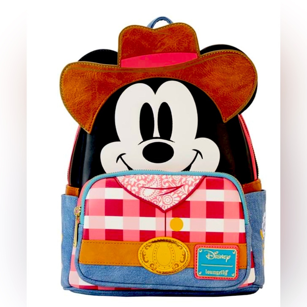 Loungefly Disney Western Mickey Mouse Cosplay Mini Backpack NWT